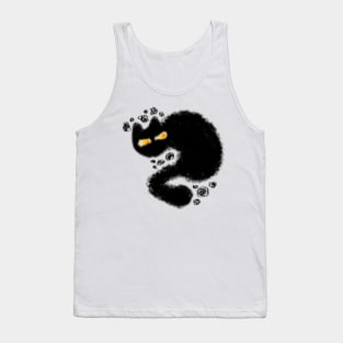 Grumpy Plotting Cat MS paint Tank Top